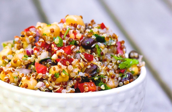 Quinoa and black bean salad