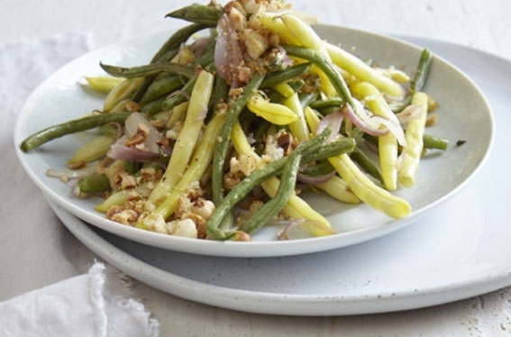 Seared French Beans with Picada