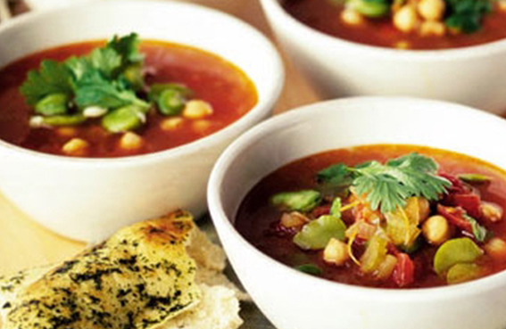 Moroccan chickpea and kale soup