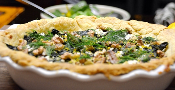 Spinach, Olive & Artichoke Pie