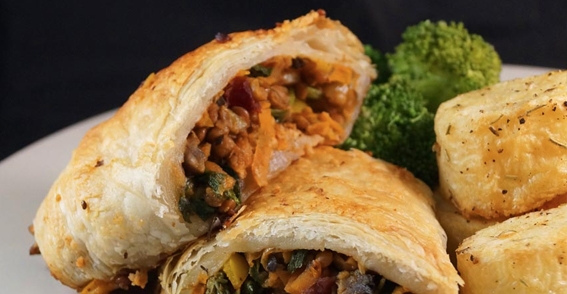 Lentil, Mushroom & Nut Roulade