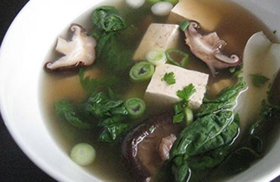 Bok Choy, Tofu & Mushroom Udon Soup