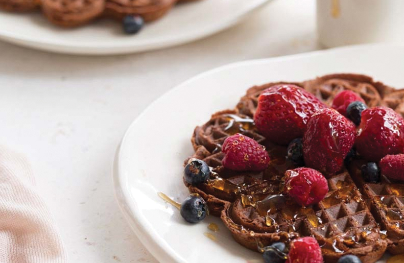 Chocolate Gingerbread Waffles