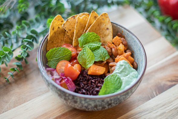 Pinto bean burrito bowl