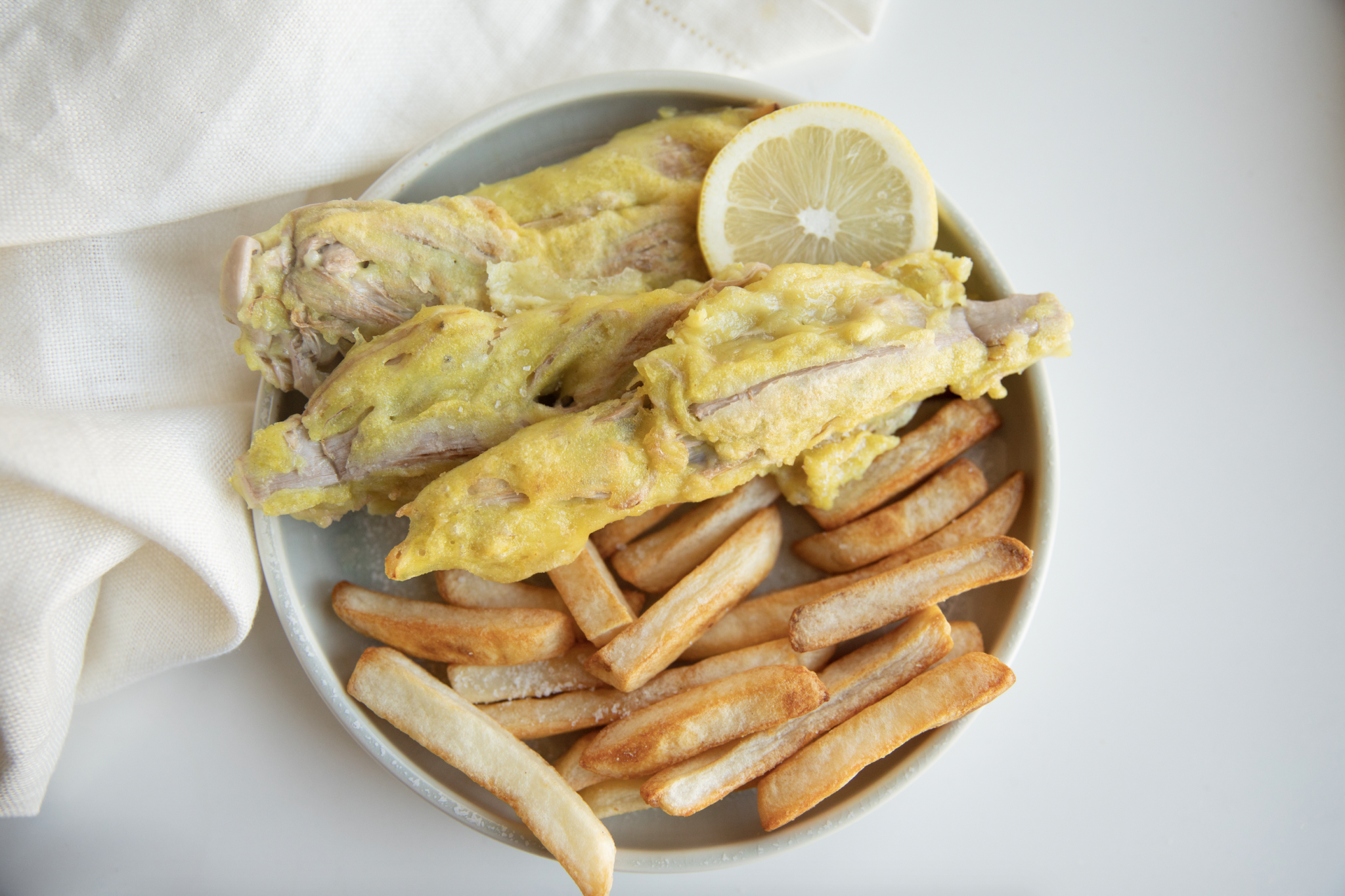 Banana blossom fish and chips