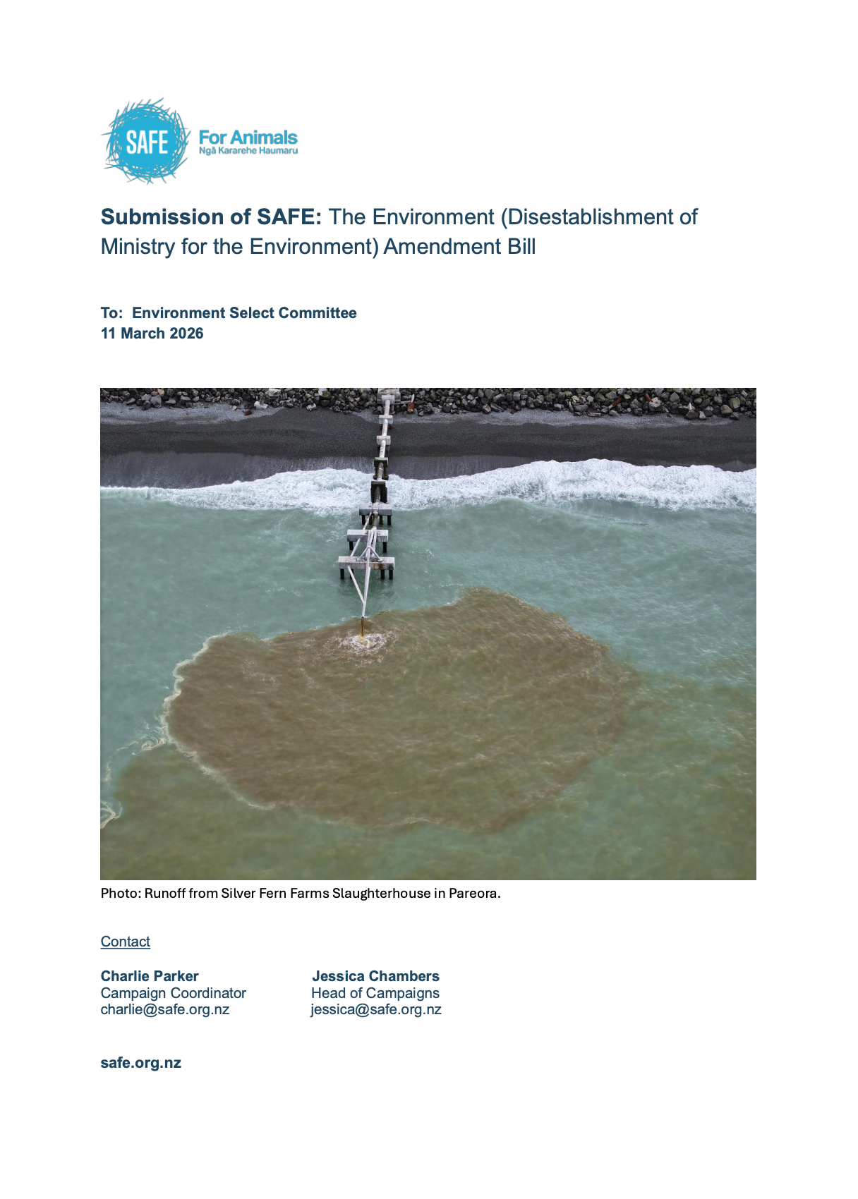 The Environment (Disestablishment of the Minsitry for the Environment) Amendment Bill