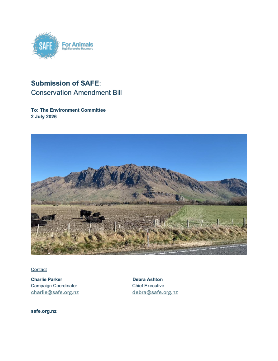 Submission of SAFE: Conservation Amendment Bill