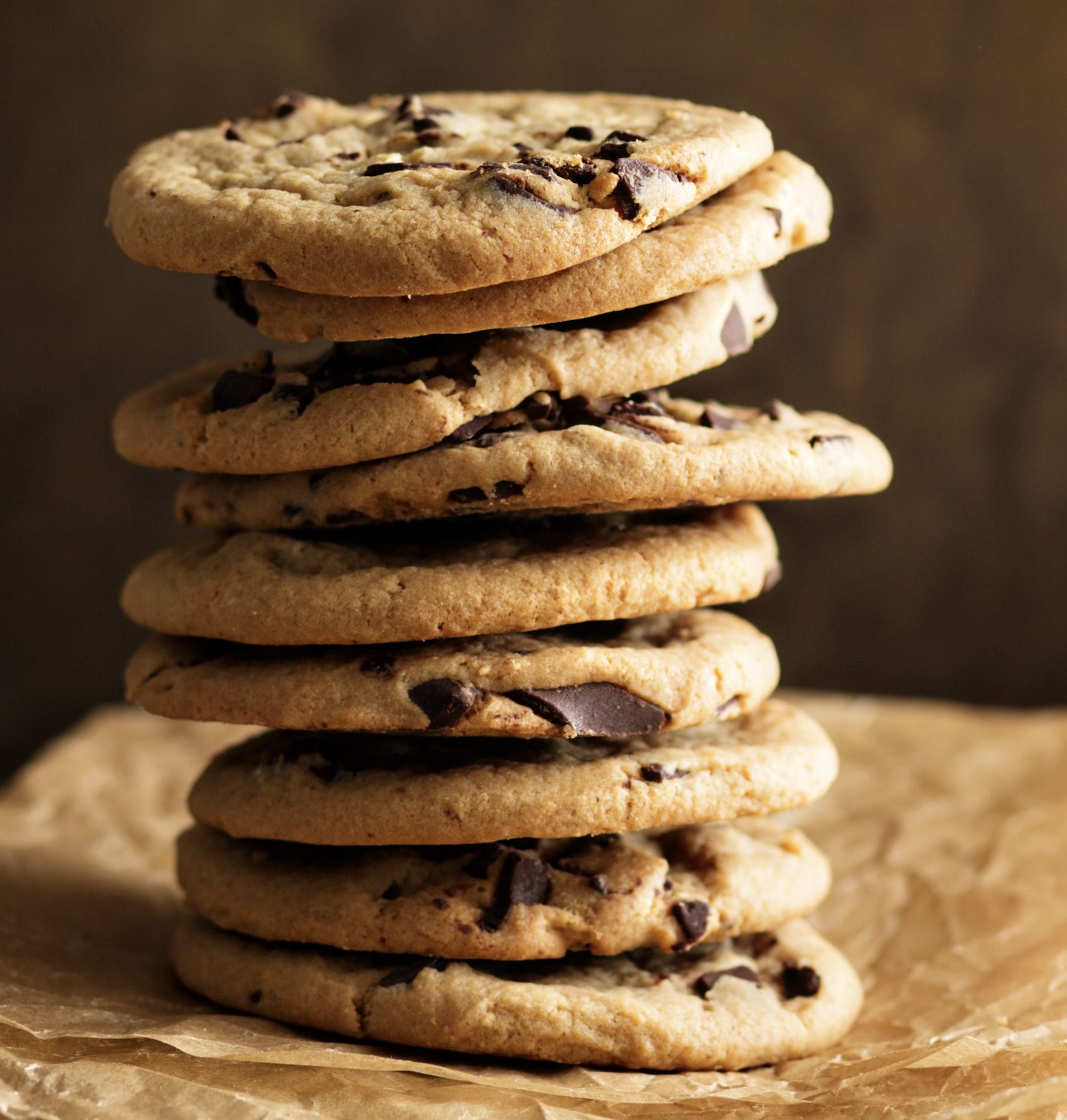 Easy vegan chocolate chip cookies, dairy free, egg free