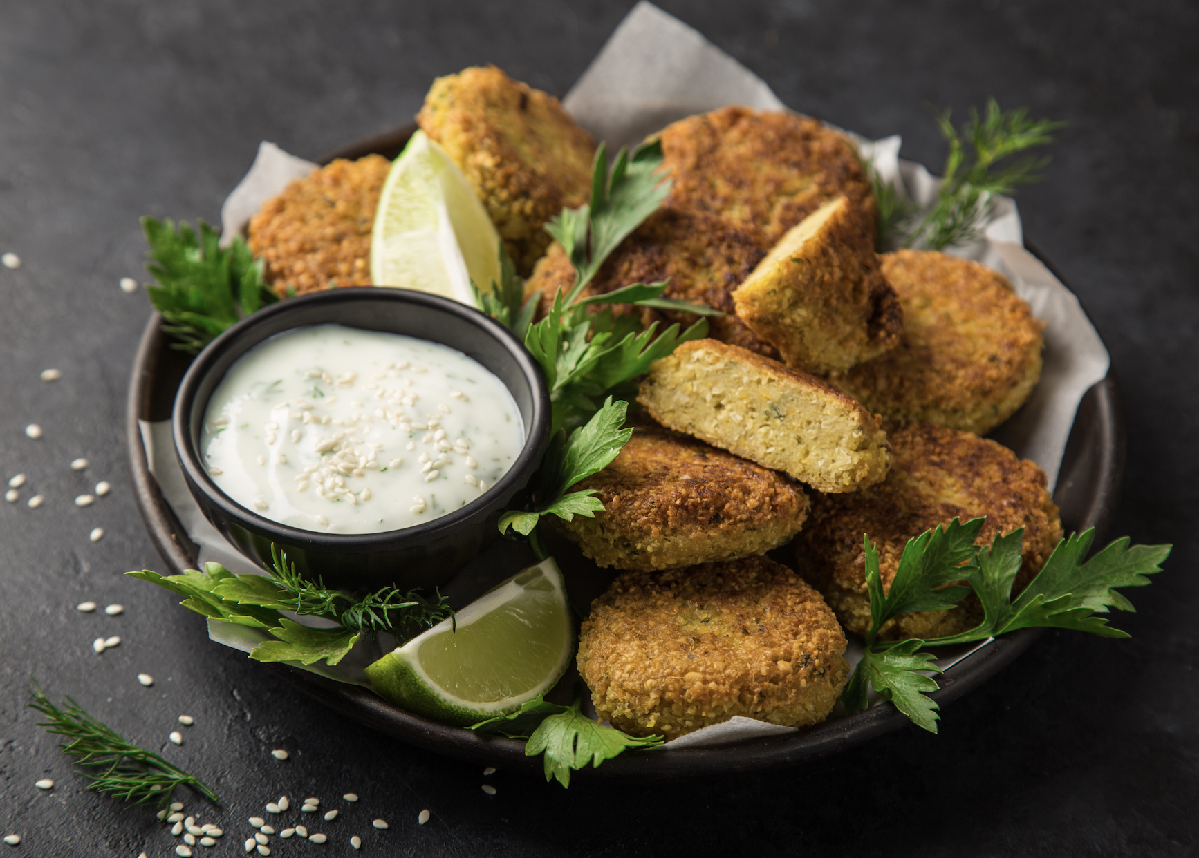 Vegan Falafel patties, homemade